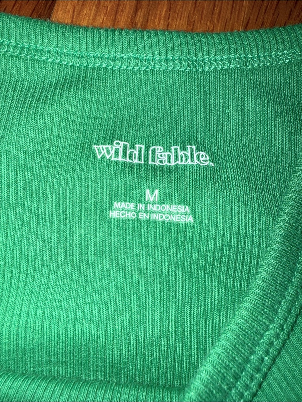wild fable Green Ribbed Crop Tank Top - womens - Picture 2 of 3